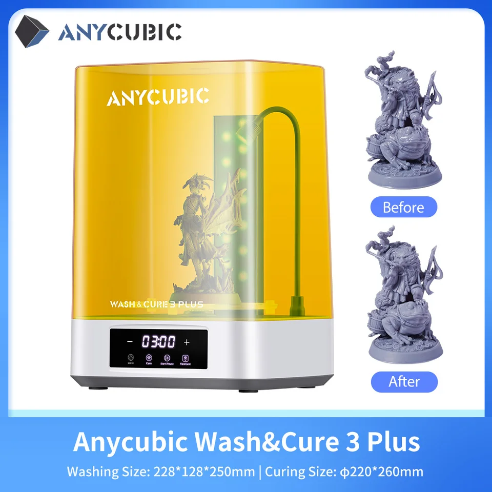 ANYCUBIC Wash & Cure 3 Plus 3d printer | Large Volume Resin Curing & Washing | 228x128x250mm - Thumbnail 3