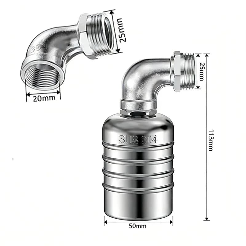 3/4" Stainless Steel Float Valve 304 | Automatic Water Level Control | Industrial Tank Fill - Thumbnail 4