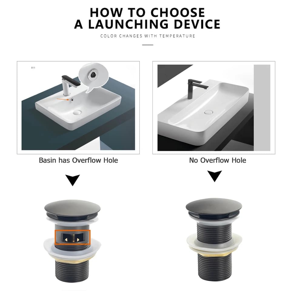 Gunmetal Grey Bottle Trap Waste | Pop-Up Drain Stopper | Bathroom Sink Fitting - Thumbnail 5