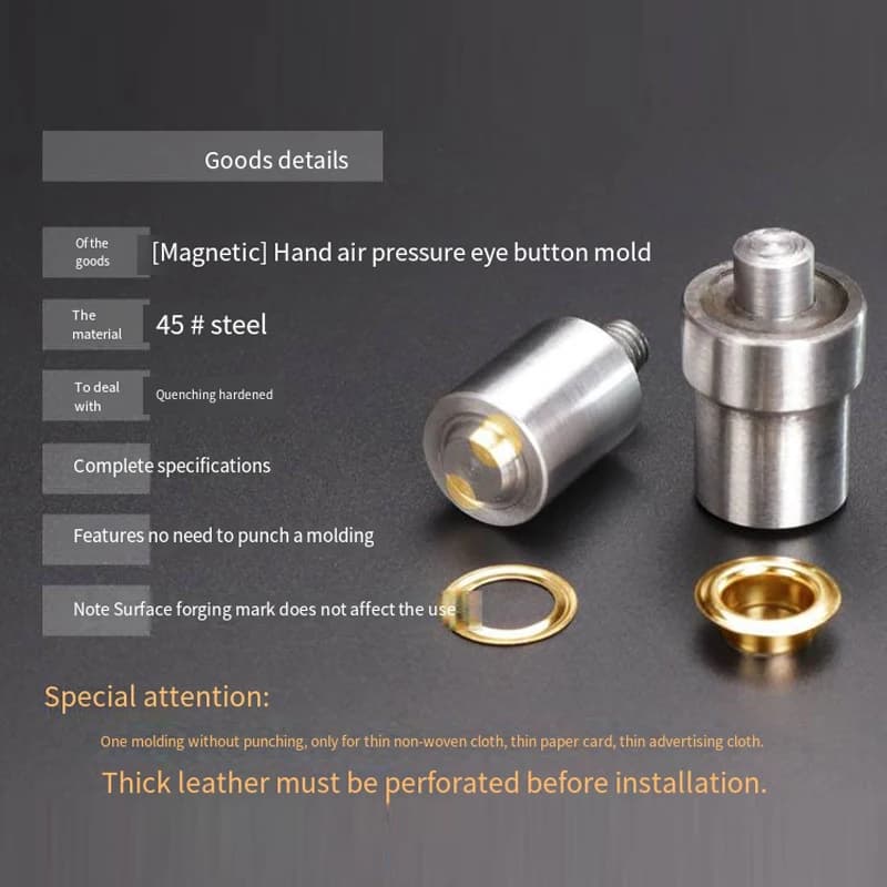 Tarpaulin Eyelets Kit | Hand Press Eyelet Punch Set | Metal Grommet Mould - Thumbnail 6