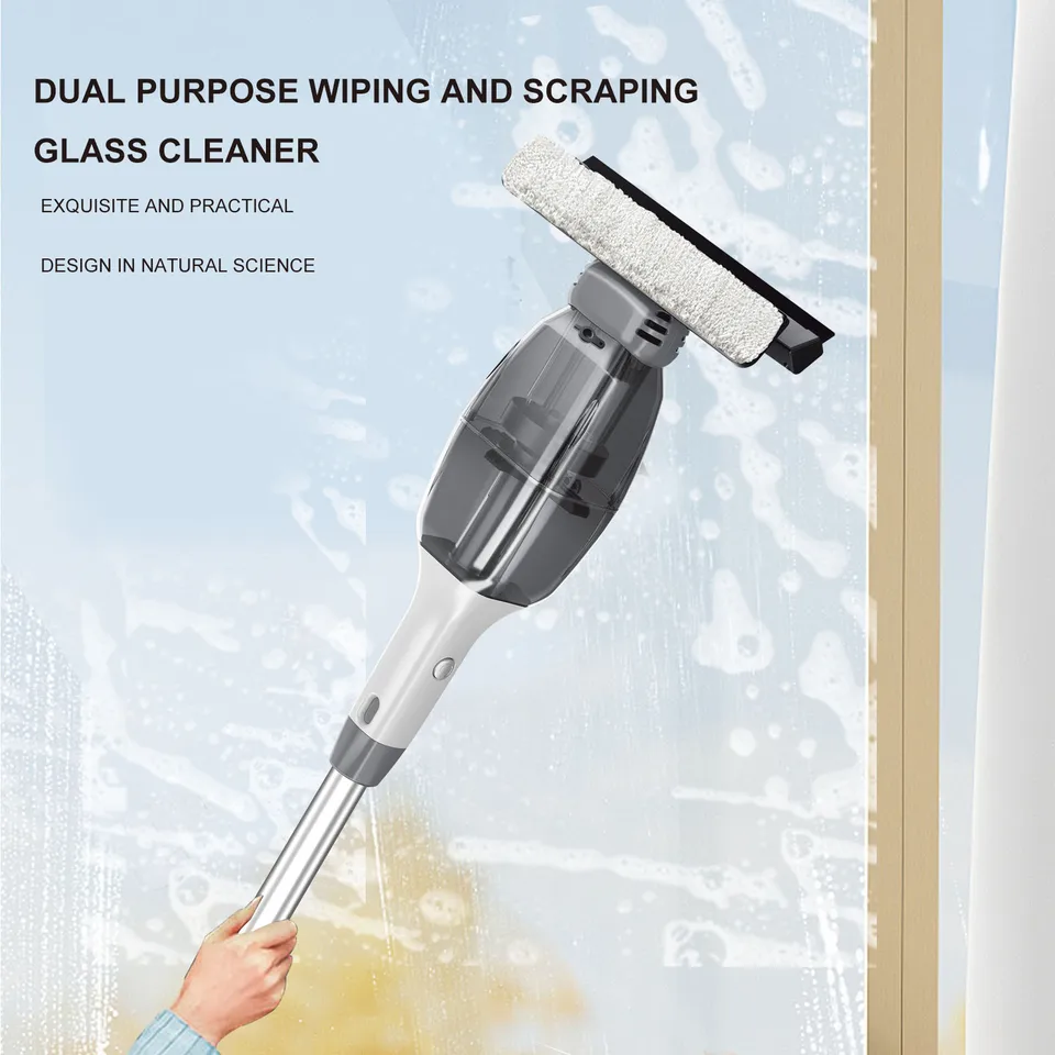 Cordless Window Cleaning Kit | USB Rechargeable Glass Washer | Handheld Vacuum Mop - Thumbnail 5
