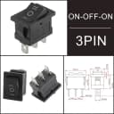 Black 3Pin ON-OFF-ON