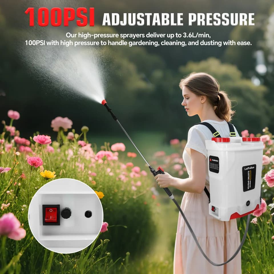 Knapsack Sprayer | 20L 100 PSI | For Milwaukee 18V Battery System - Thumbnail 2