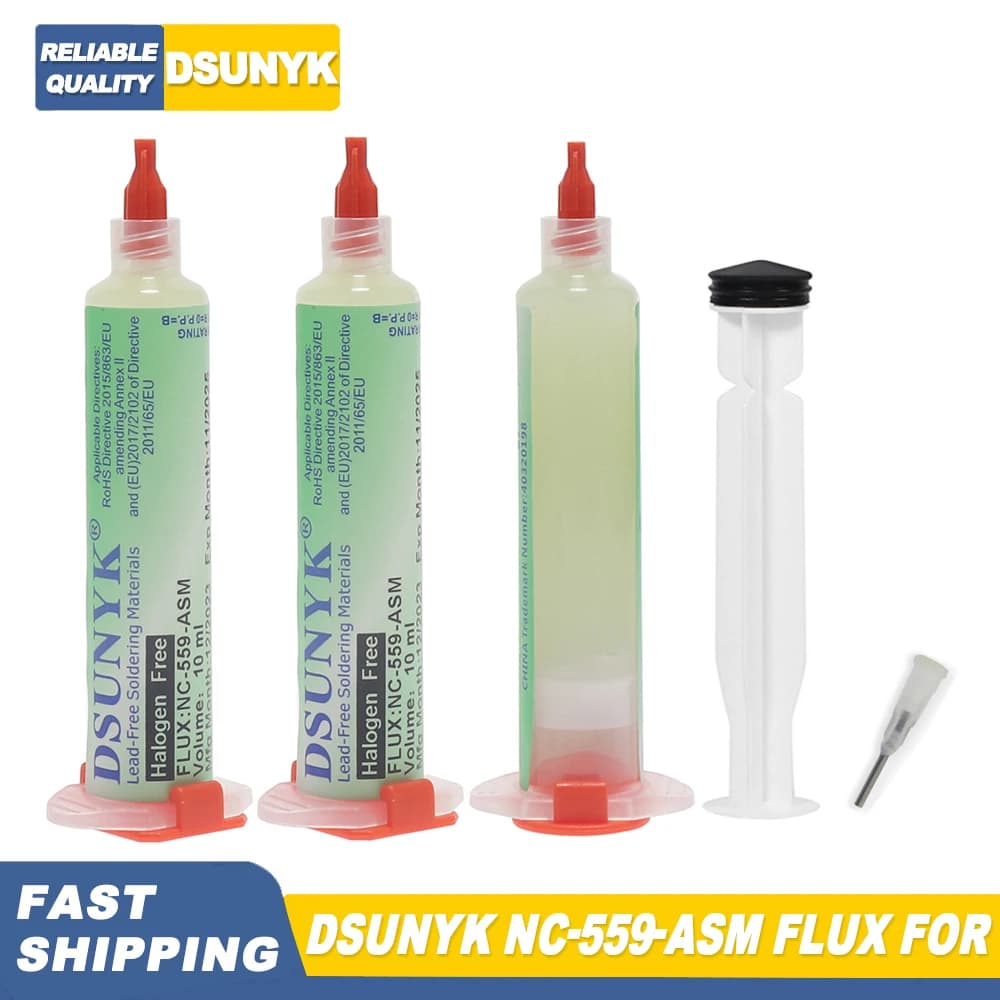 No-Clean Solder Flux | 10ml Syringe Paste | BGA Rework & Soldering - Thumbnail 2