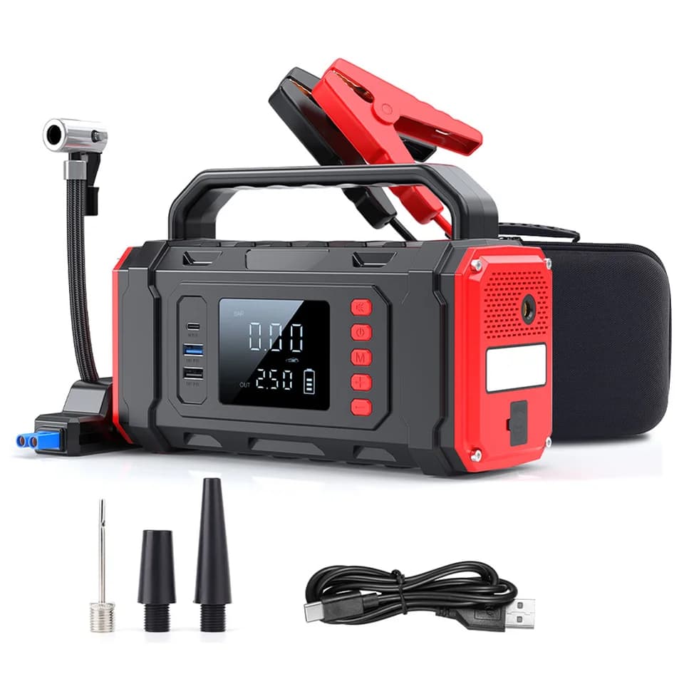 5-in-1 Jump Starter | Air Compressor & Power Bank | 12V Emergency Kit - Thumbnail 2