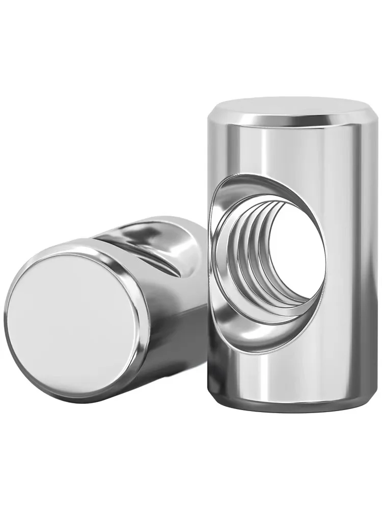 Nuts for Wood Furniture | 304 Stainless Steel Cross Hole | Hammer Embedded Fasteners