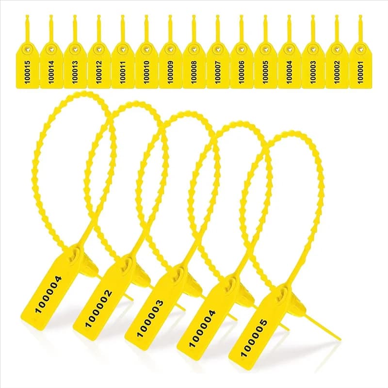 Fire Extinguisher Security Seals | Numbered Tamper Tags | Yellow Zip Ties - Thumbnail 2
