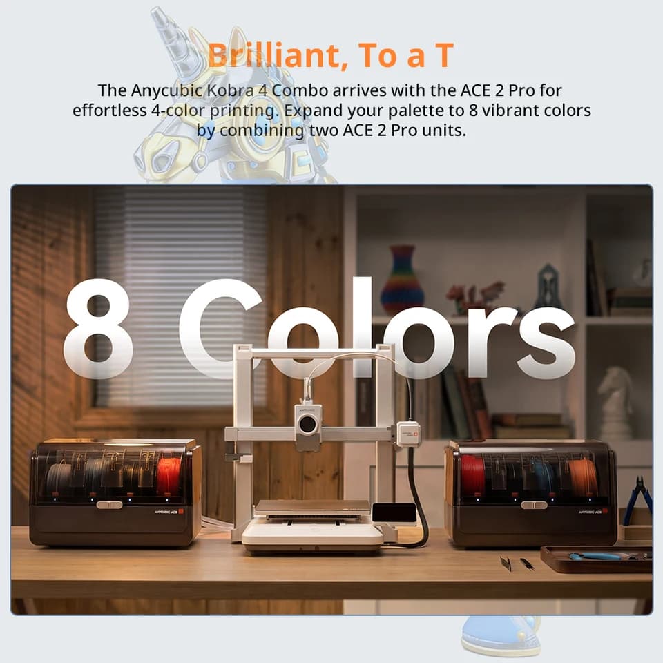 ANYCUBIC Kobra 4 3D Printer | Multi-colour FDM | Up to 600mm/s print speed - Thumbnail 6
