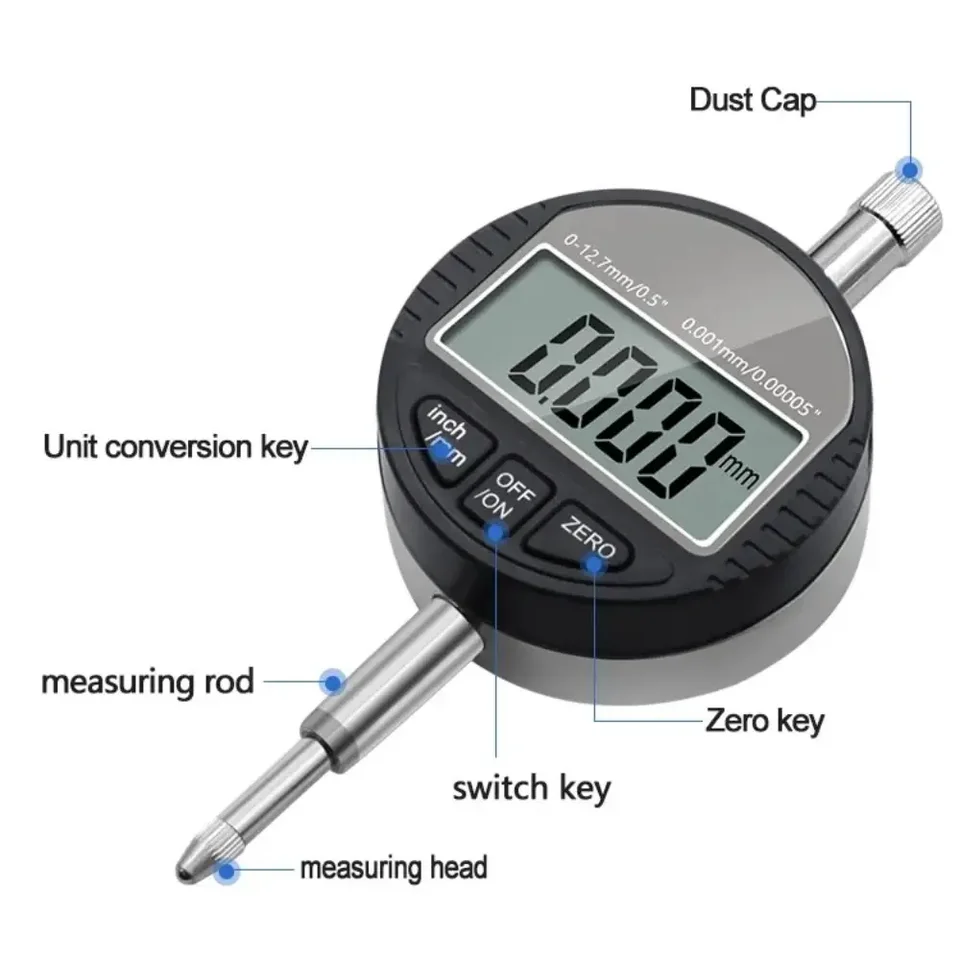 Dial Test Indicator | 0.001mm Resolution | Waterproof Digital Gauge - Thumbnail 7
