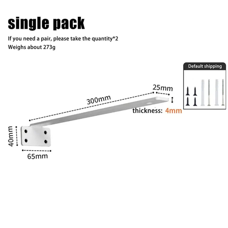 Heavy Duty Floating Shelf L Brackets | Rust-Resistant Wall Support | Integrated Invisible Design - Thumbnail 2