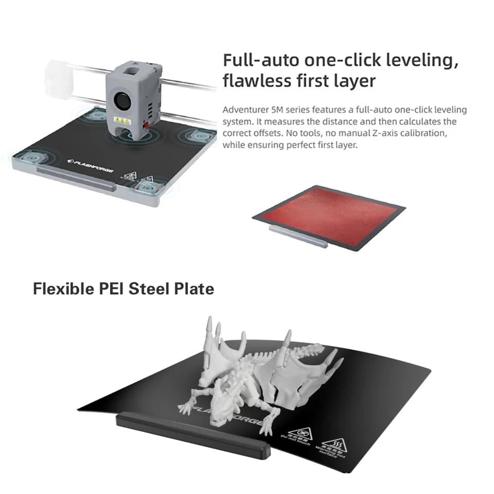Flashforge Adventurer 5M 3D Printer | High-Speed Full-Auto Levelling | Power Loss Recovery - Thumbnail 6