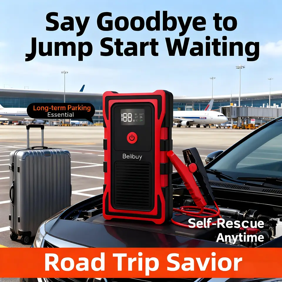 Jump Starter | 5000mAh Emergency Engine Booster | 12V Vehicle - Thumbnail 6