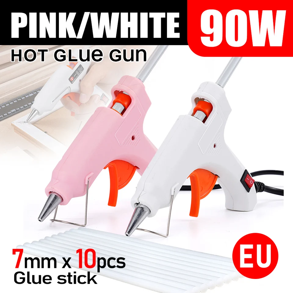 90W Hot Melt Glue Gun | 7mm Sticks, On/Off Switch | Industrial Repair Tool - Thumbnail 2