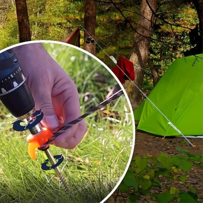 Heavy-Duty Ground Screw Anchors | Threaded with Hex Head | For Tents & Canopies - Thumbnail 4