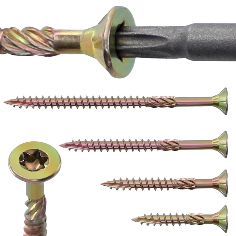 Galvanised Deck Screws T25 | Self-Tapping Metal & Wood Fasteners | Industrial Grade - Thumbnail 2