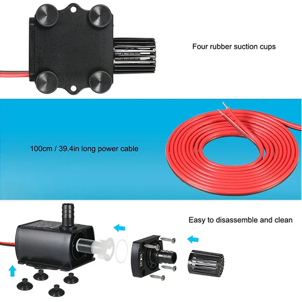 Condensate Pump AC 12V 5W | 280L/H Lift 300cm | Ultra-quiet Submersible - Thumbnail 7