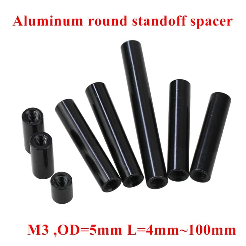 Standoff for RC Models | M3 Black Aluminum | 6mm to 100mm Spacers - Thumbnail 2