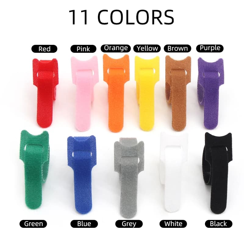 250mm Cavity Wall Ties | Reusable Hook & Loop Fastening Straps | Cord Organizer - Thumbnail 4