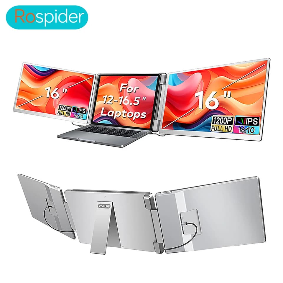 Laptop Screen Extender | FHD IPS Portable Monitor | Dual Display for Productivity - Thumbnail 8