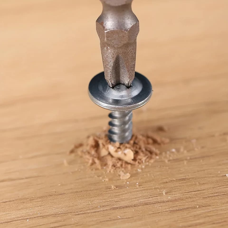 Self Tapping Screws #8 Phillips Truss Head | Zinc Coated Tek Screws | Lath to Metal Studs 100pk - Thumbnail 5