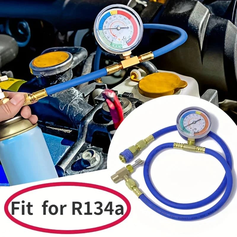 AC Recharge Kit | R134A Refrigerant Hose with Pressure Gauge | DIY Repair - Thumbnail 5