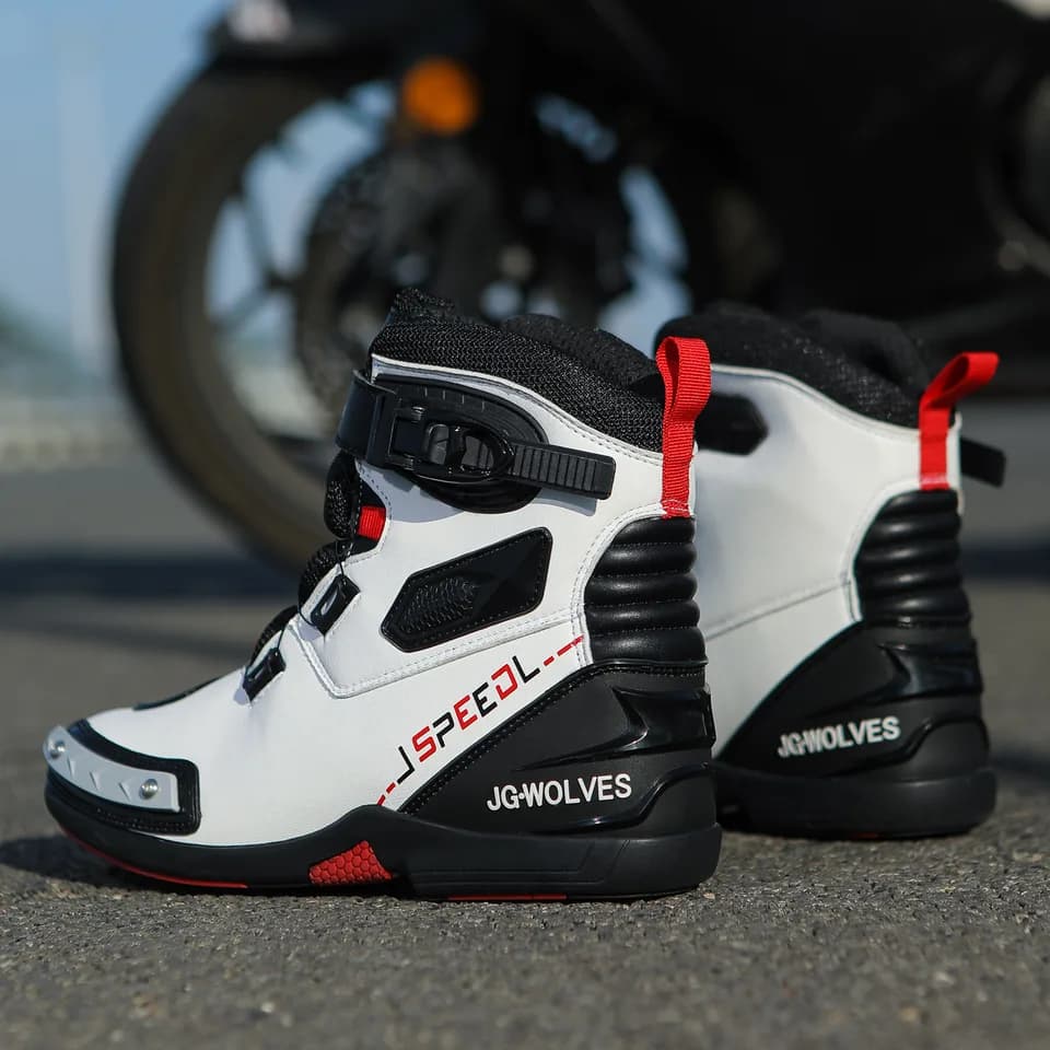 Men's Safety Wellington Boots | Waterproof Motorbike Riding | TPU Anti-Collision - Thumbnail 7