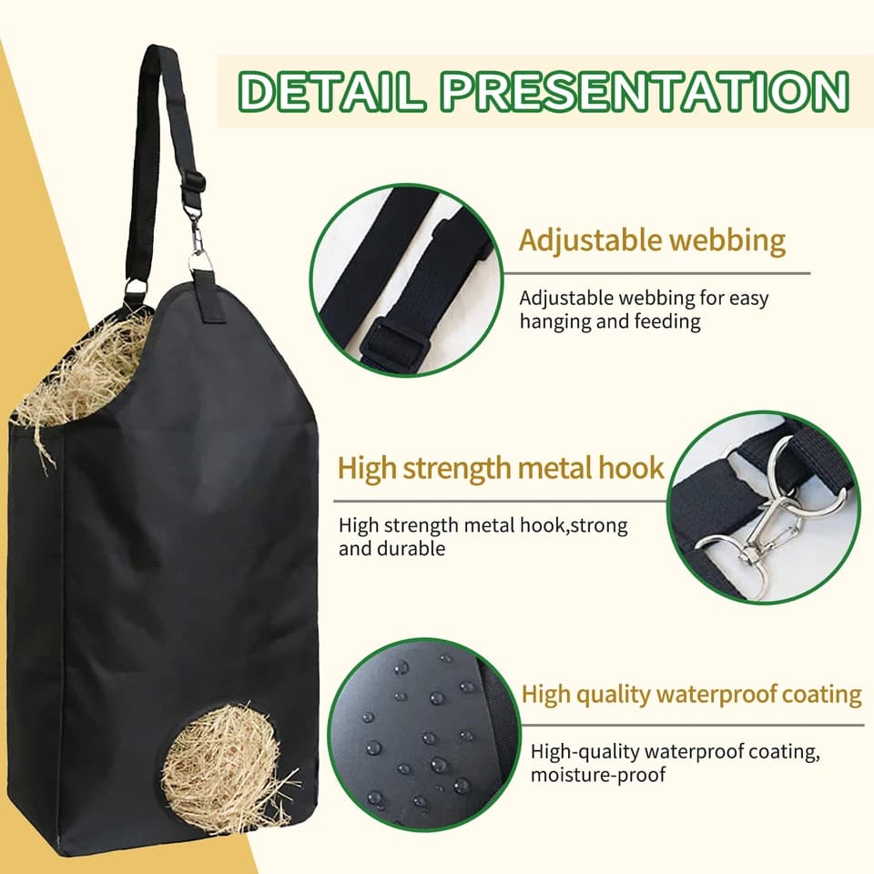 Large Hay Net Horse | Slow Feeder Bag | Stable & Outdoor Use - Thumbnail 5