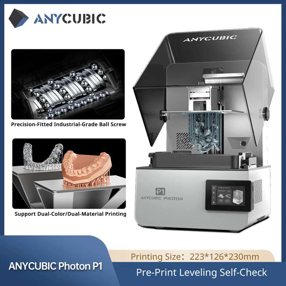 ANYCUBIC Photon P1 14K 3D Printer | Leveling-Free Resin | 223x126x230mm Build - Thumbnail 2