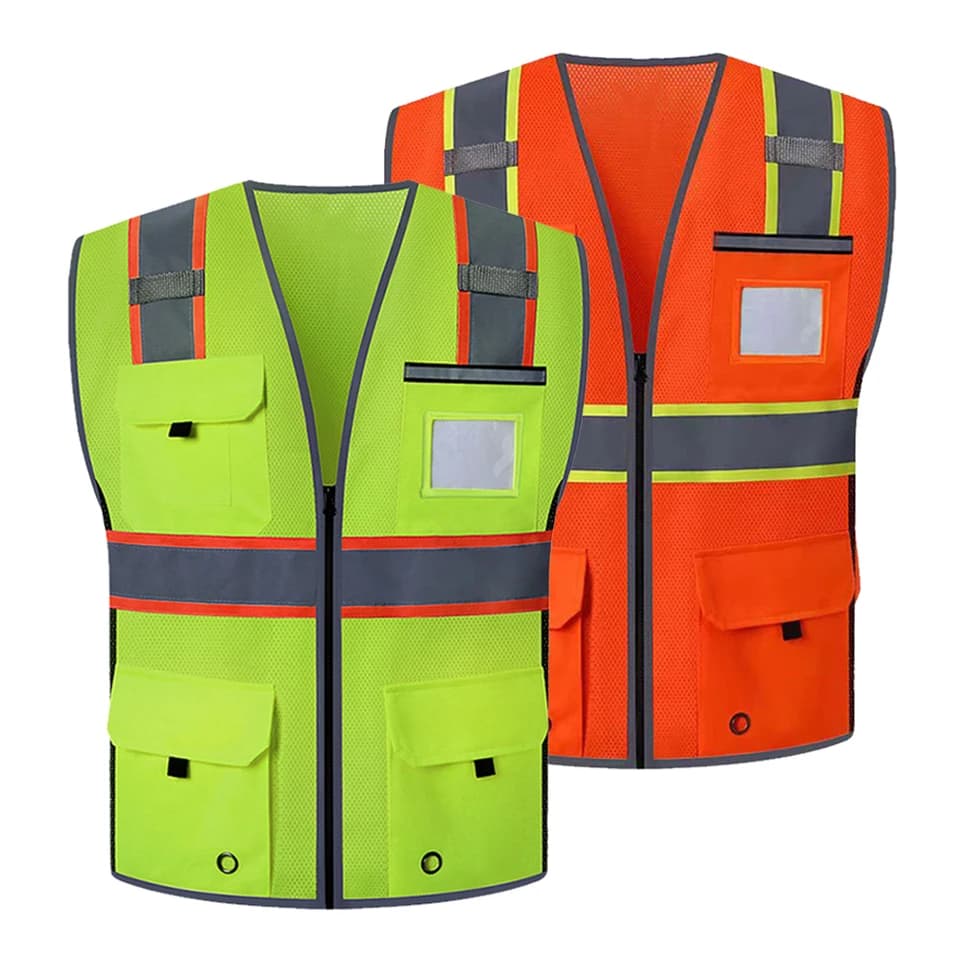 Hi Vis Vest | Multi-Pocket Workwear | Breathable Mesh Construction - Thumbnail 2