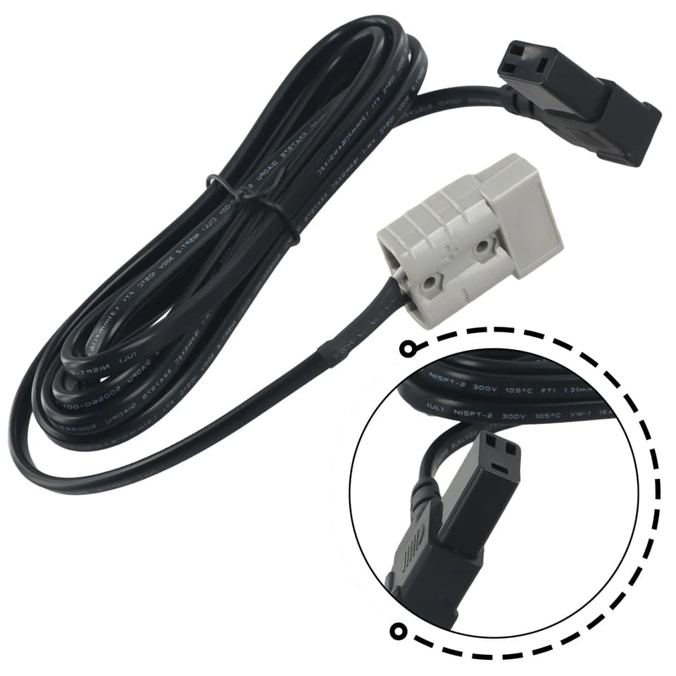 Plug Extension Lead | 10A 12V Power Cord | For 50A 2-Pin Sockets - Thumbnail 4