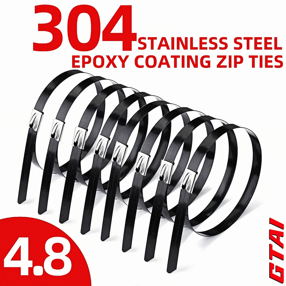Cavity Wall Ties | Heavy Duty 304 Stainless Steel | Self-Locking Metal Cable Ties - Thumbnail 2