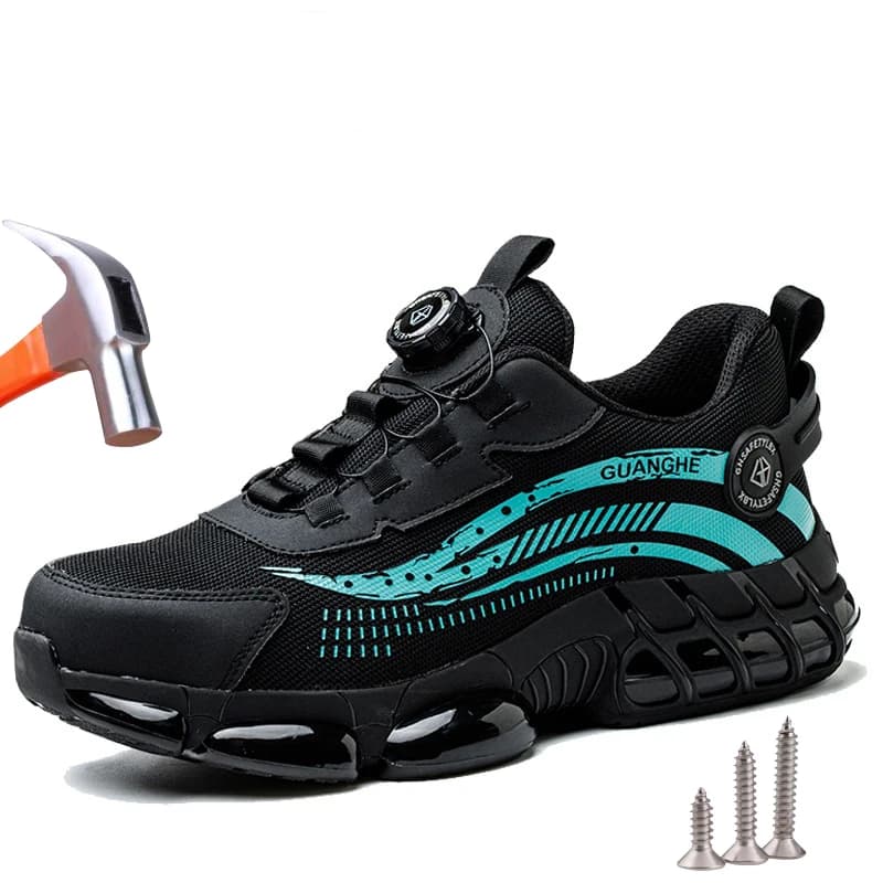 Safety Shoes Men | Steel Toe Work Boots | Lightweight Rotating Button - Thumbnail 3
