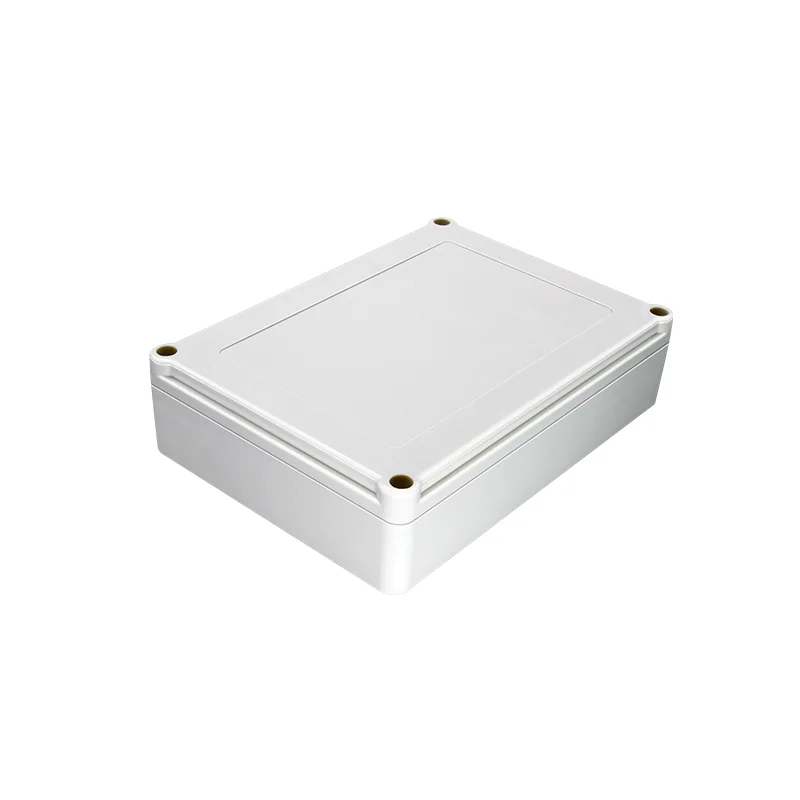 Customizable ABS plastic electrical enclosure with IP65 waterproof rating, ideal as a control panel board or junction box for home kitchens.