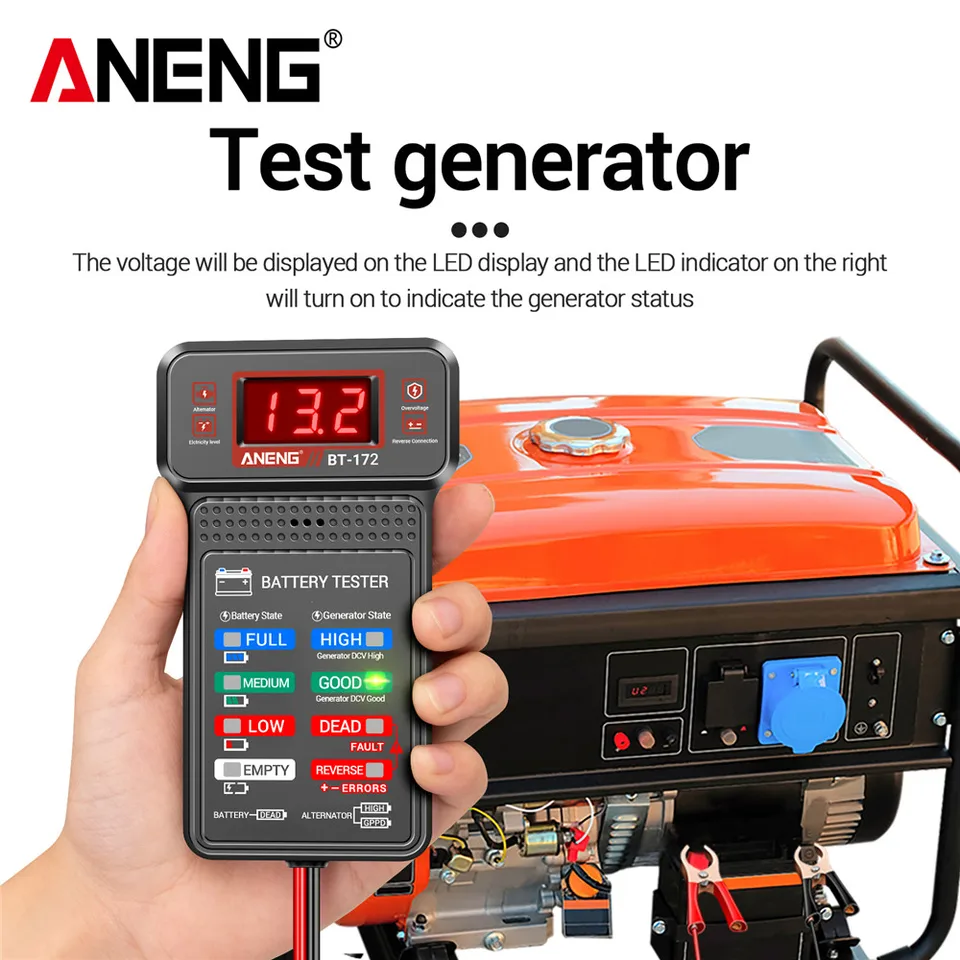 12V Car Battery Tester | Alternator & Cranking Analyzer | For Auto Repair - Thumbnail 3