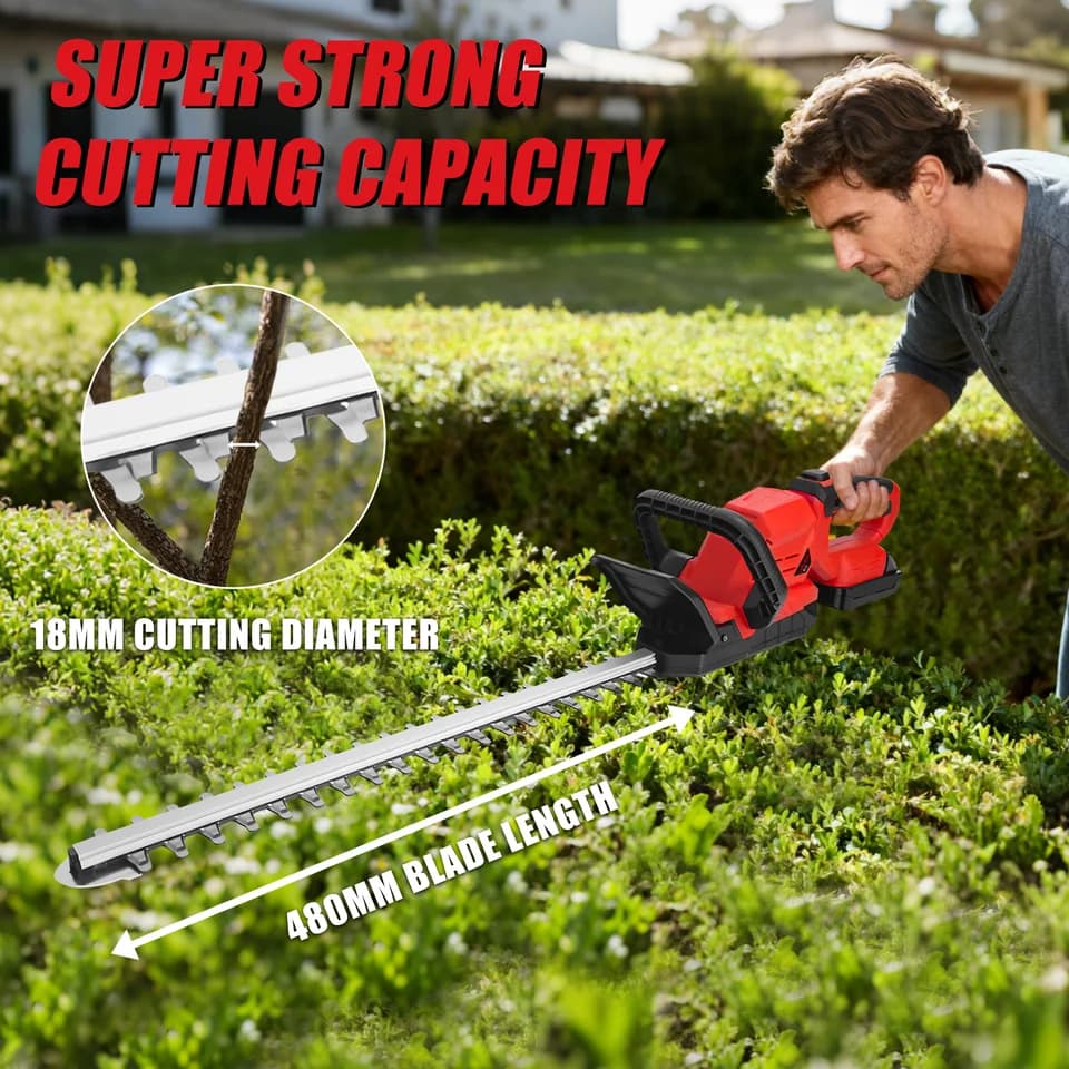 Brushless Hedge Trimmer | 3000RPM Cordless | For Milwaukee 18V Battery - Thumbnail 5