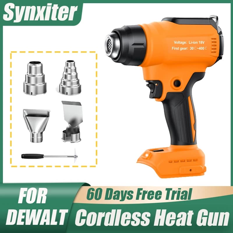 Cordless Heat Gun | For DeWalt 18V Batteries | Shrink Wrapping & Crafts - Thumbnail 2
