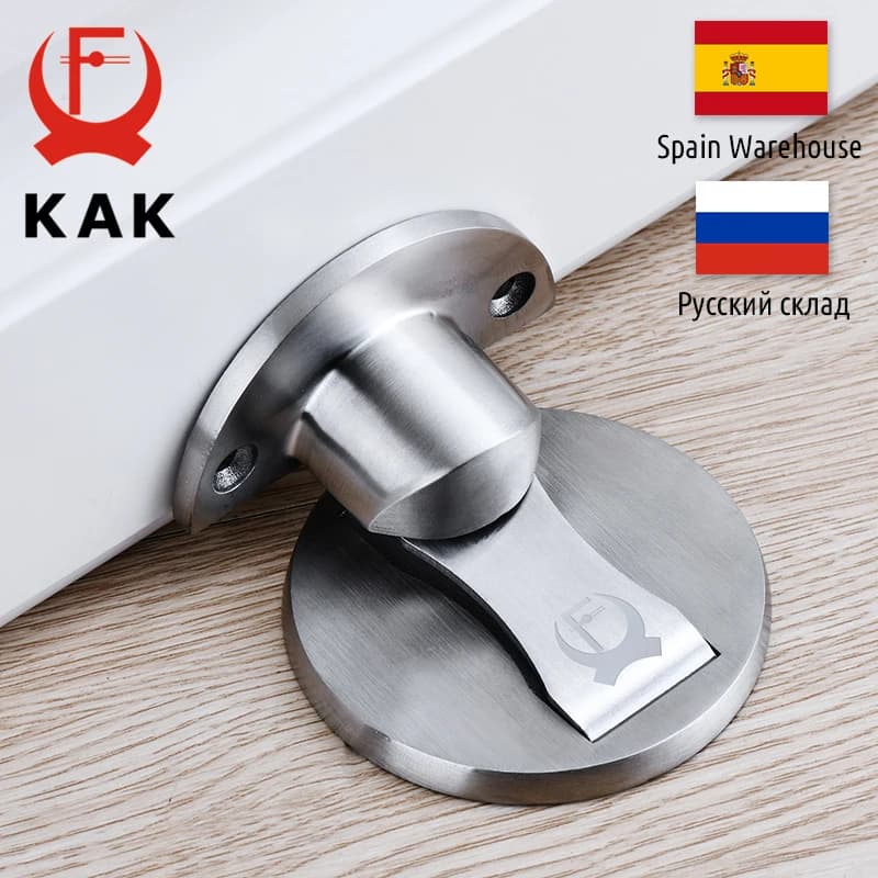 Magnetic rubber door stopper | 304 stainless steel | Hidden floor-mounted catch - Thumbnail 2