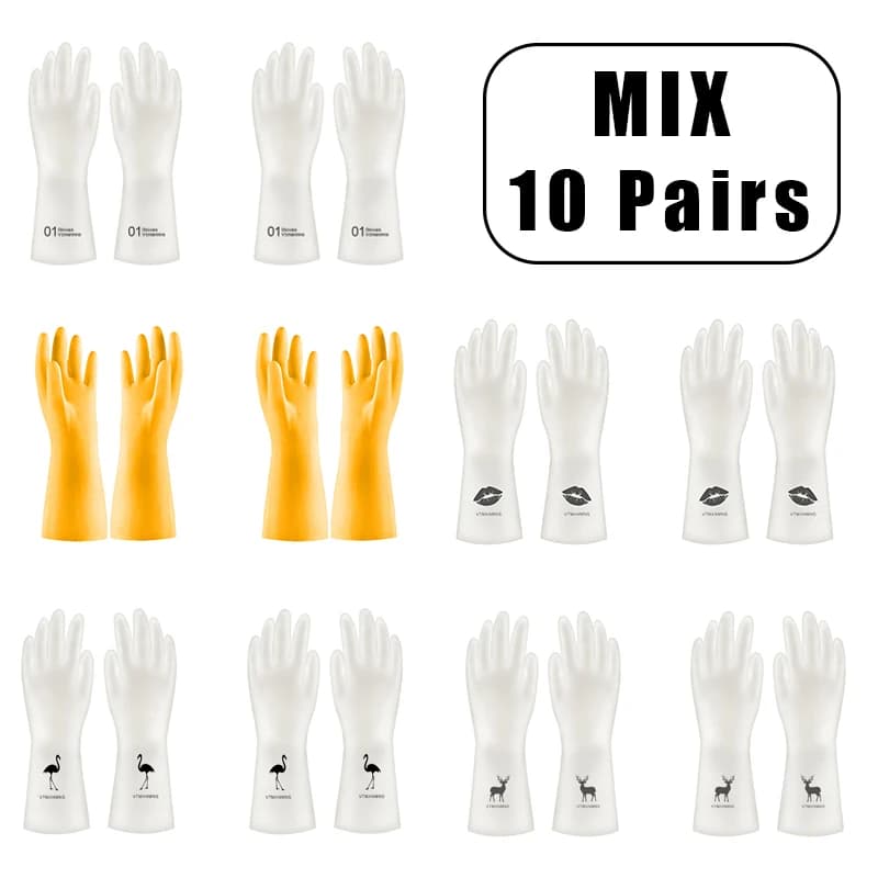 Vinyl Gloves | 10 Pairs PVC Waterproof | Industrial & Household Use - Thumbnail 3