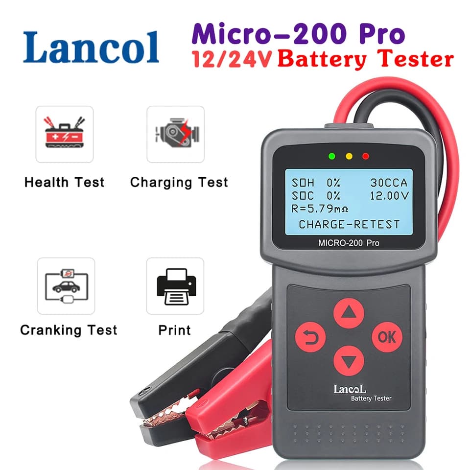 12V Digital Car Battery Tester | For EFB AGM Gel Lead Acid Batteries - Thumbnail 2