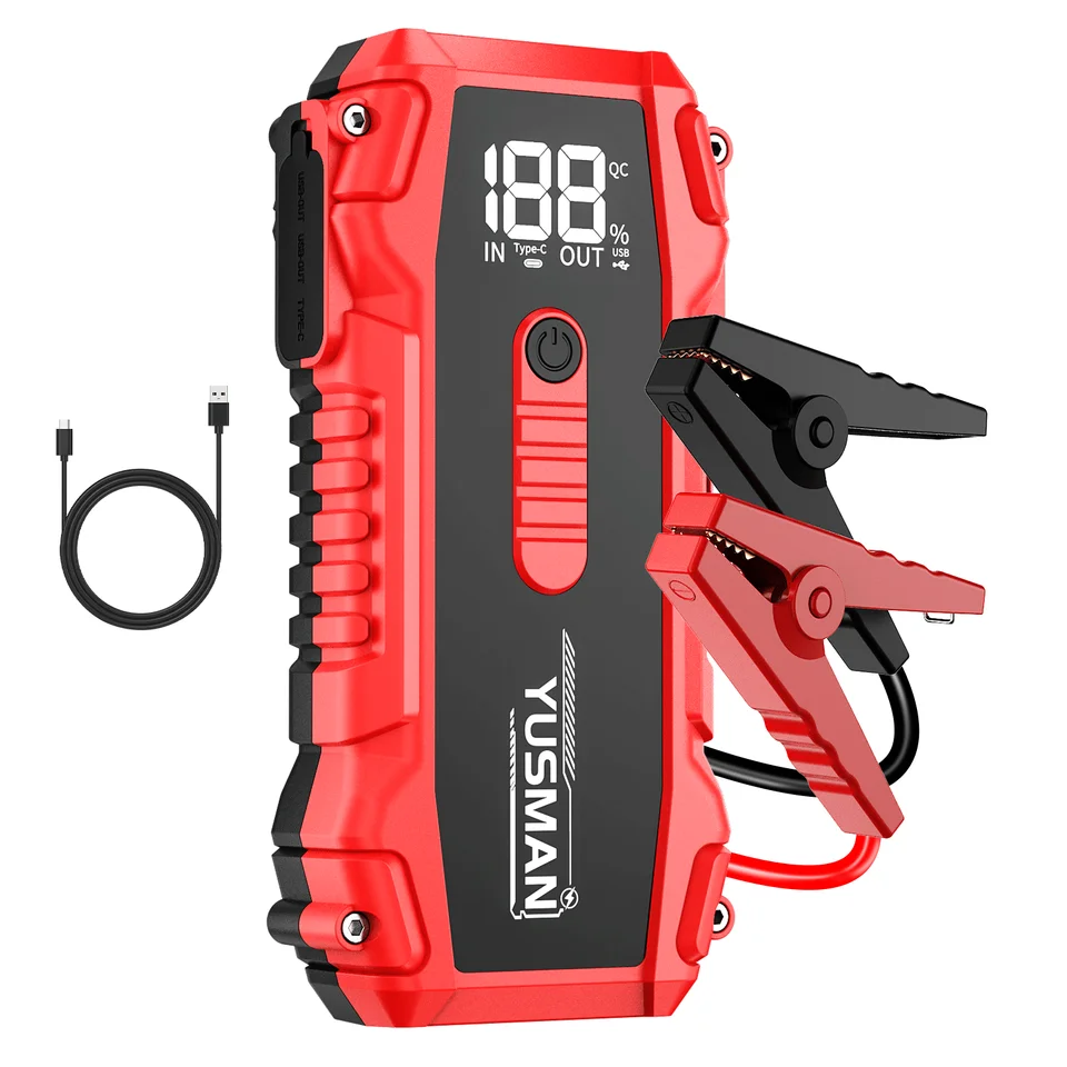 6000A Jump Starter | Portable 12V Car Battery Charger | With LED - Thumbnail 2