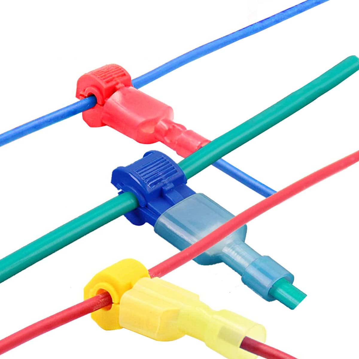T-Tap Wire Connectors | 20-Pack Quick-Splice Terminals | Secure Electrical Crimp Connectors - Image 1