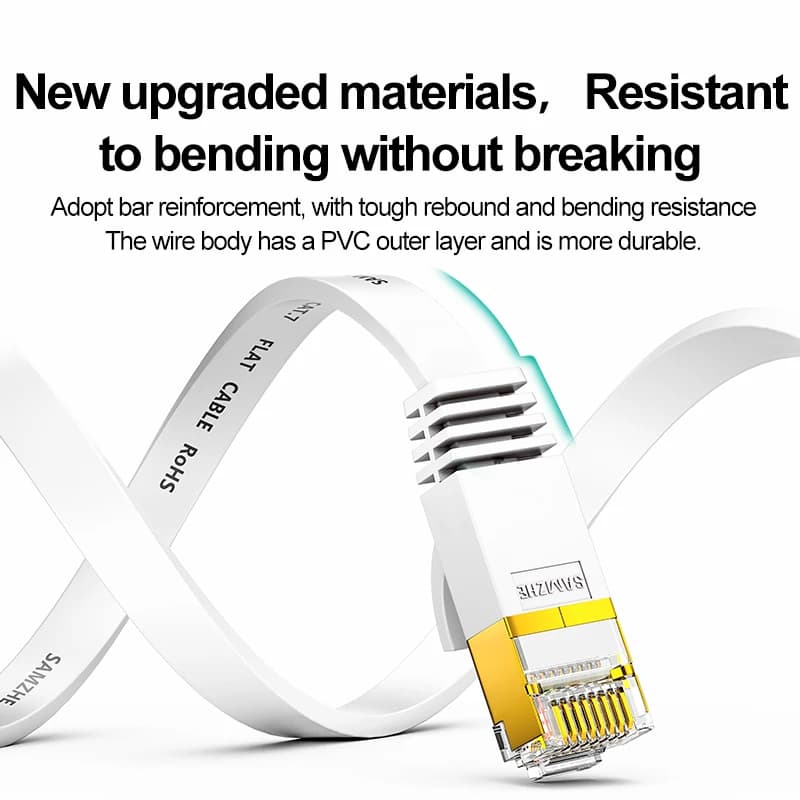Cat 7 Ethernet Cable | 10Gbps 600MHz STP Patch Cord | Router & Laptop - Thumbnail 5