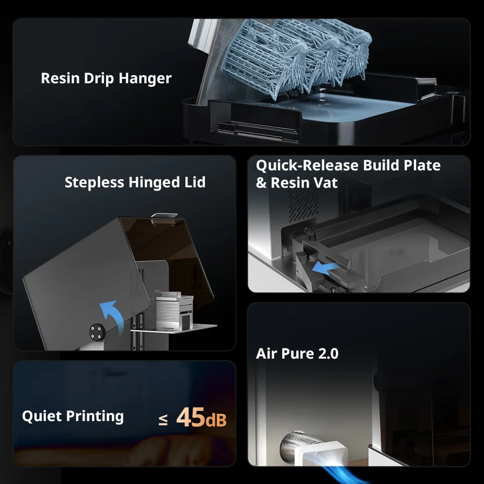 ANYCUBIC Photon P1 14K 3D Printer | Leveling-Free Resin | 223x126x230mm Build - Thumbnail 7