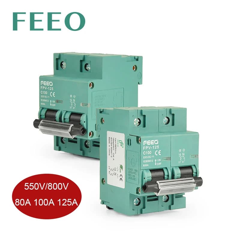 DC Miniature Circuit Breaker | 550V/800V Solar PV | 80A 100A 125A CE - Thumbnail 3