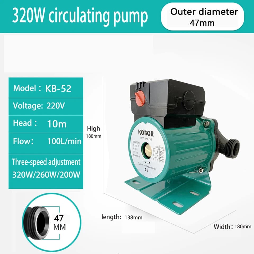 Conditioner Condensate Pump | Quiet Hot Water Circulator | 100W-320W - Thumbnail 6