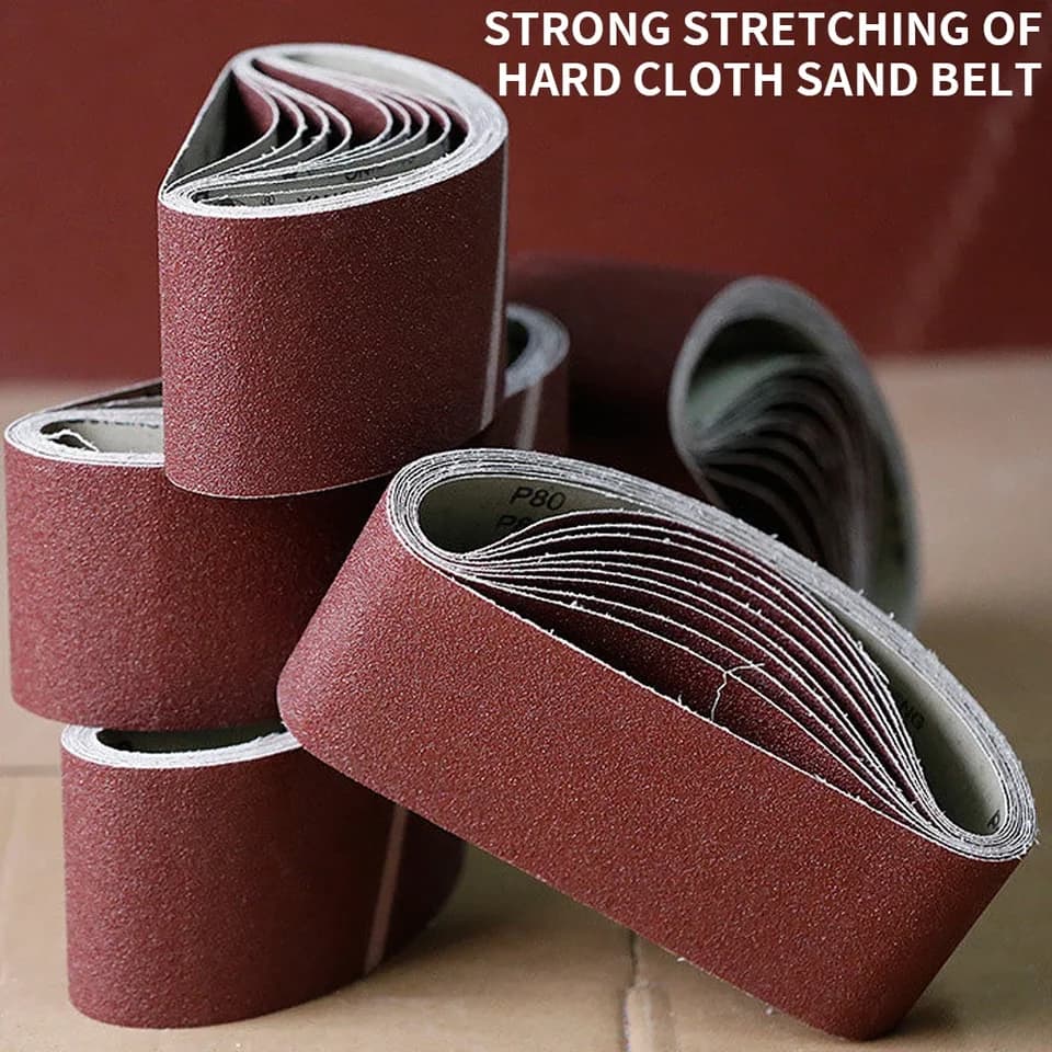 3PC 75x533mm Sanding Belts | 80-400 Grit for 3x21'' Sanders | Wood & Metal - Thumbnail 6