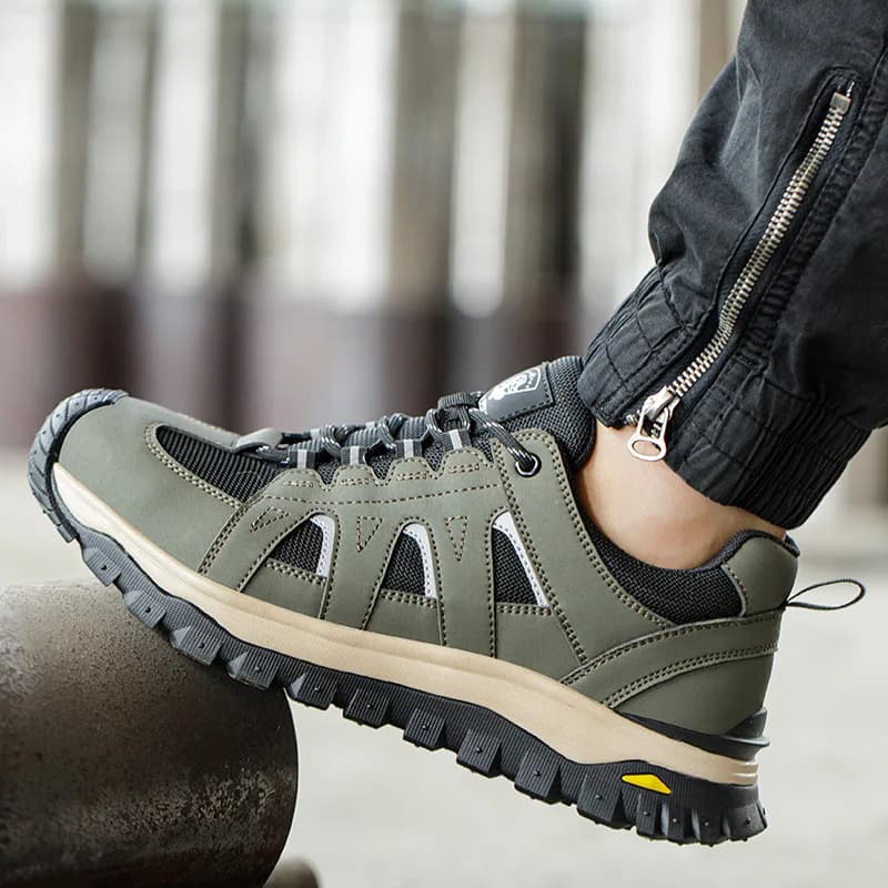 Steel Toe Safety Shoes Men | Lightweight Work Boots | Slip-Resistant Trainers - Thumbnail 6