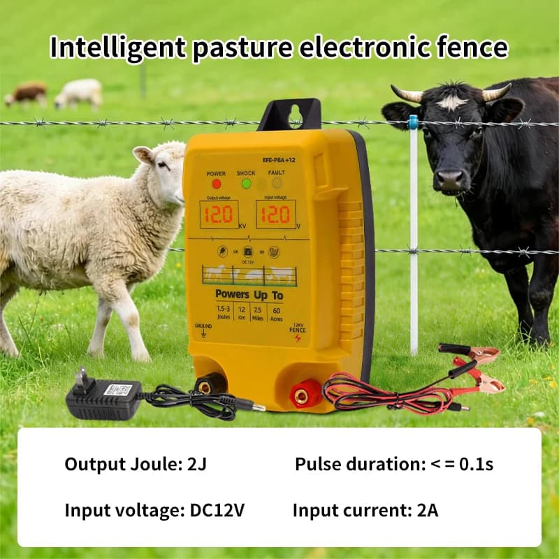 Electric Fence Energiser 5KM 2J | 12V Pasture Protection | Alarm Device - Thumbnail 5