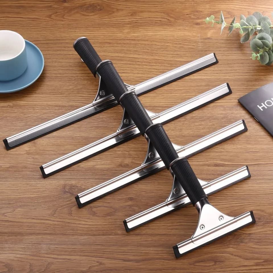 Cleaning Window Kit | Glass Scraper & Wiper | Single-Sided Floor Squeegee - Thumbnail 2
