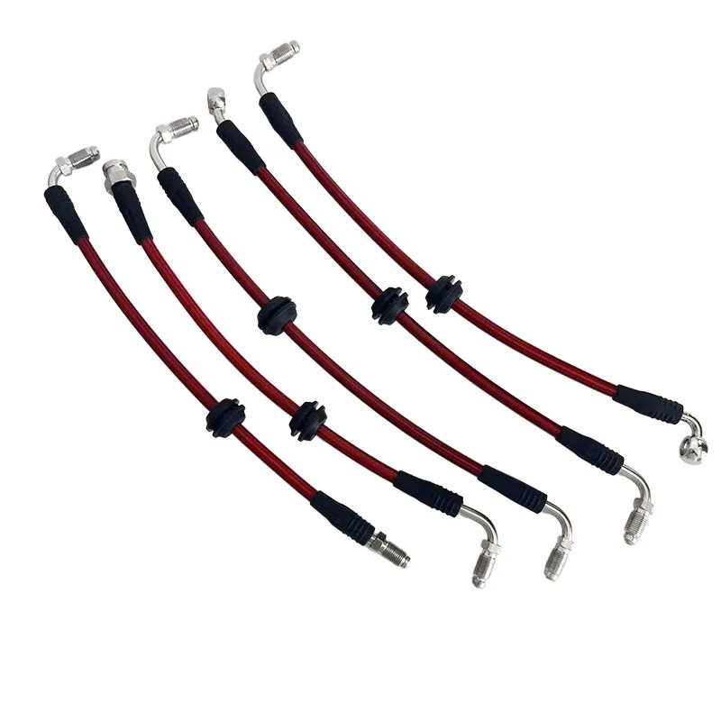 AN3 M10x1 male brake hose for motorcycle or car racing, a low expansion high pressure hydraulic clutch and brake line.